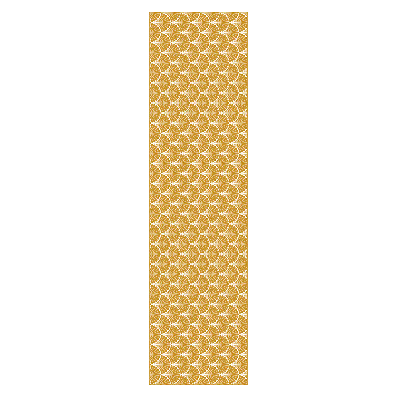 Tapis paon doré/blanc - 80x300 cm