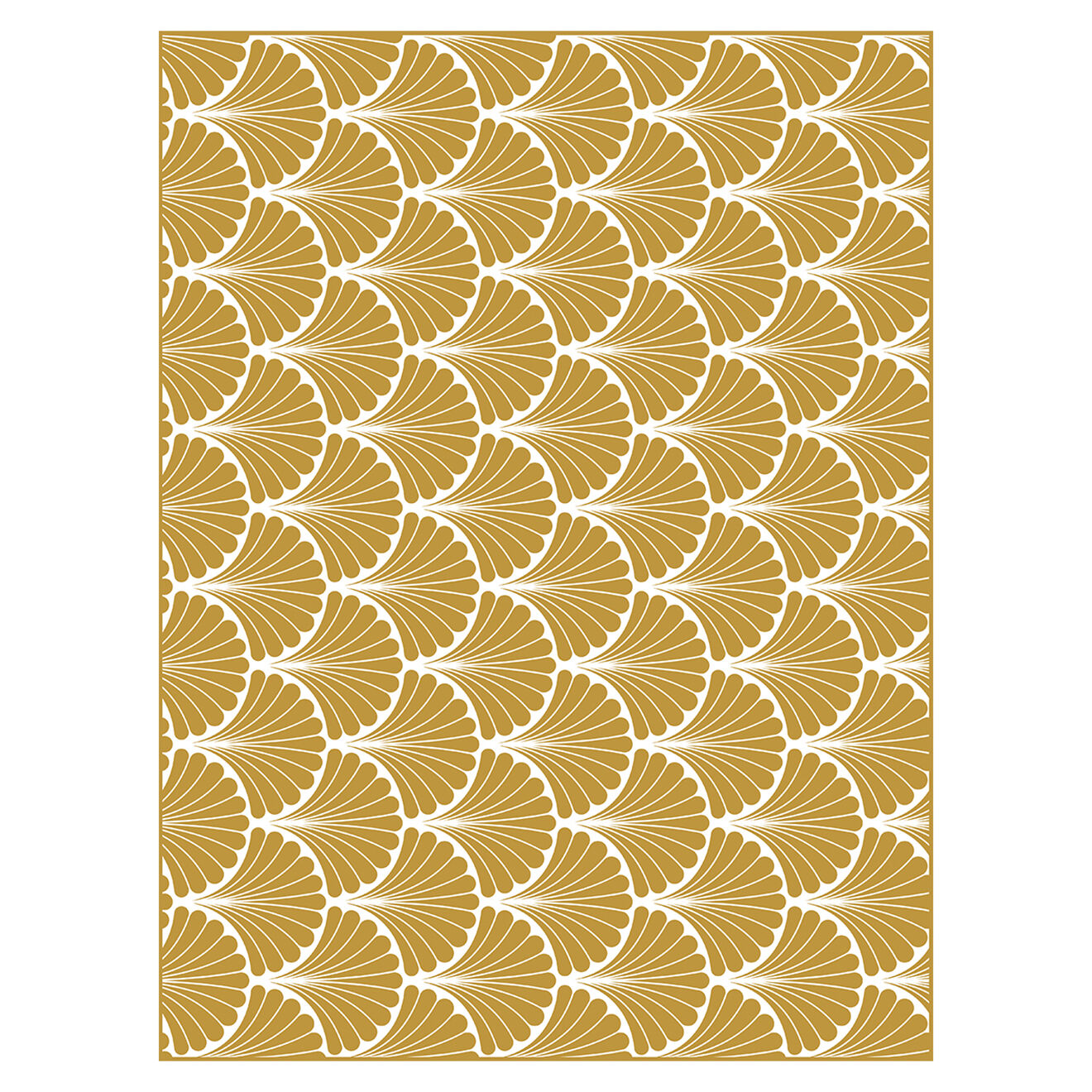 Tapis paon doré/blanc - 200x266 cm