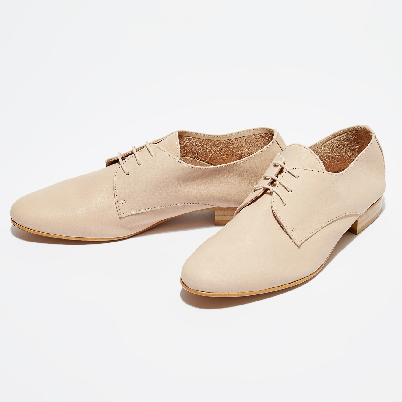 Derbies en Cuir Clémence nude
