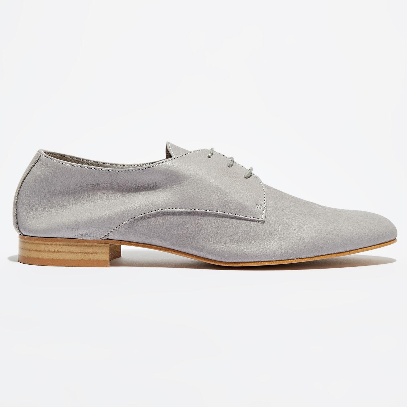 Derbies en Cuir Clémence grises
