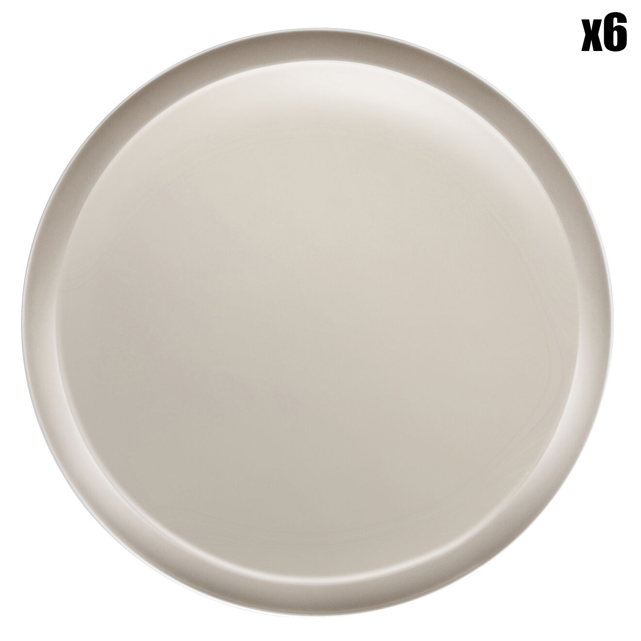 6 Assiettes à dessert Nomade Taupe