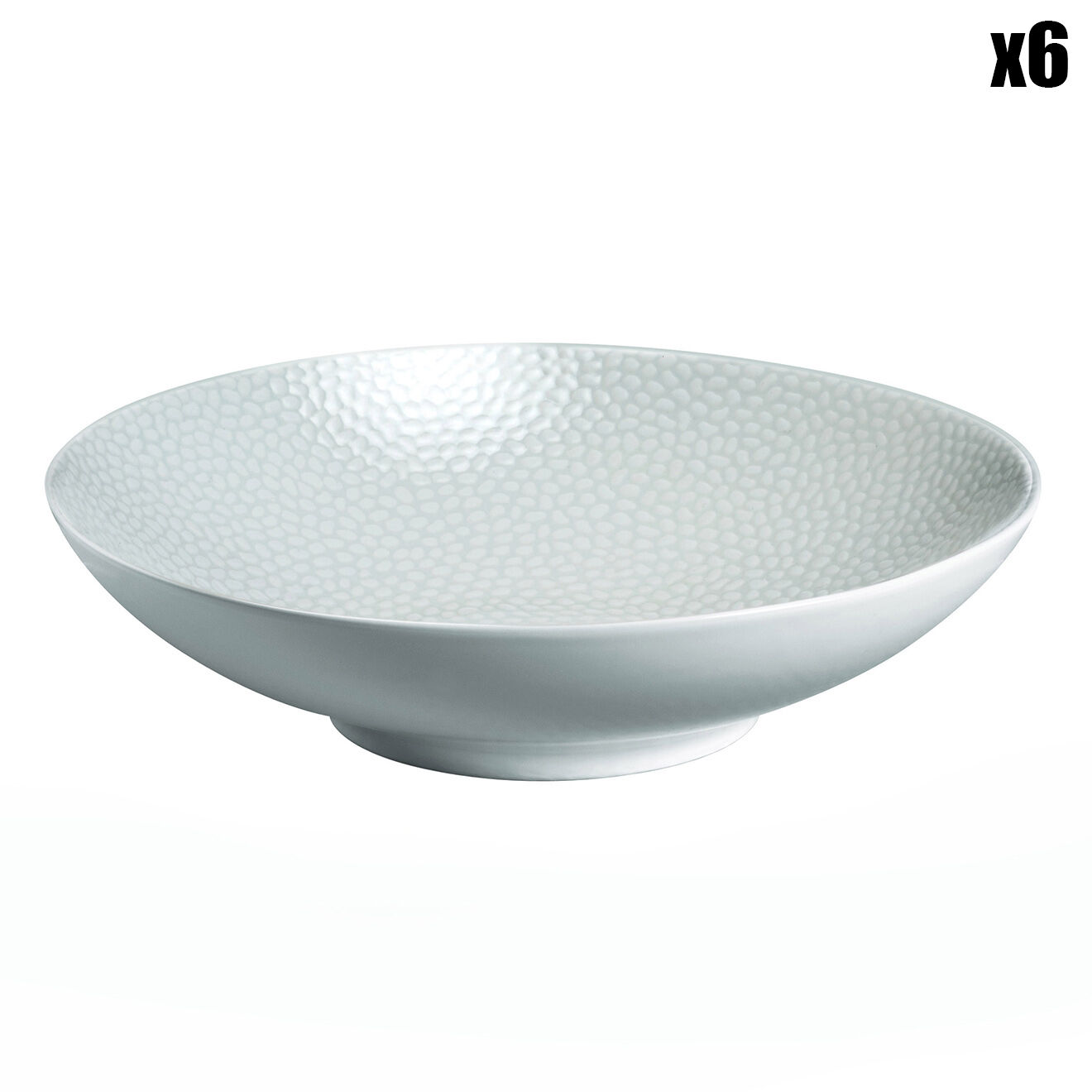 6 Assiettes pour salades et pates Stone Bleu Pastel