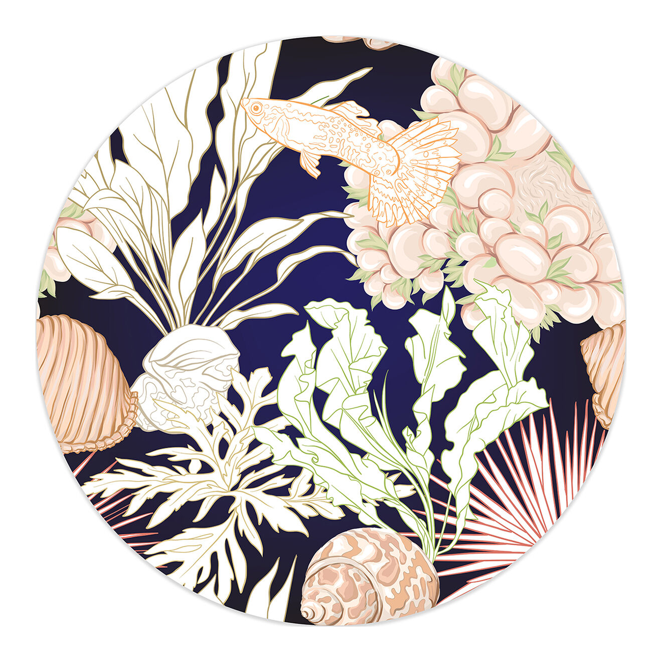 Tapis rond Bahamas multicolore - D.200 cm