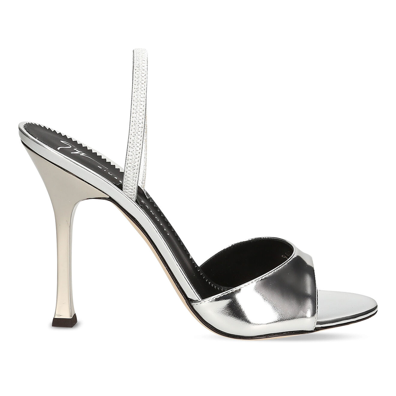 Sandales en Cuir argentées - Talon 10.5 cm