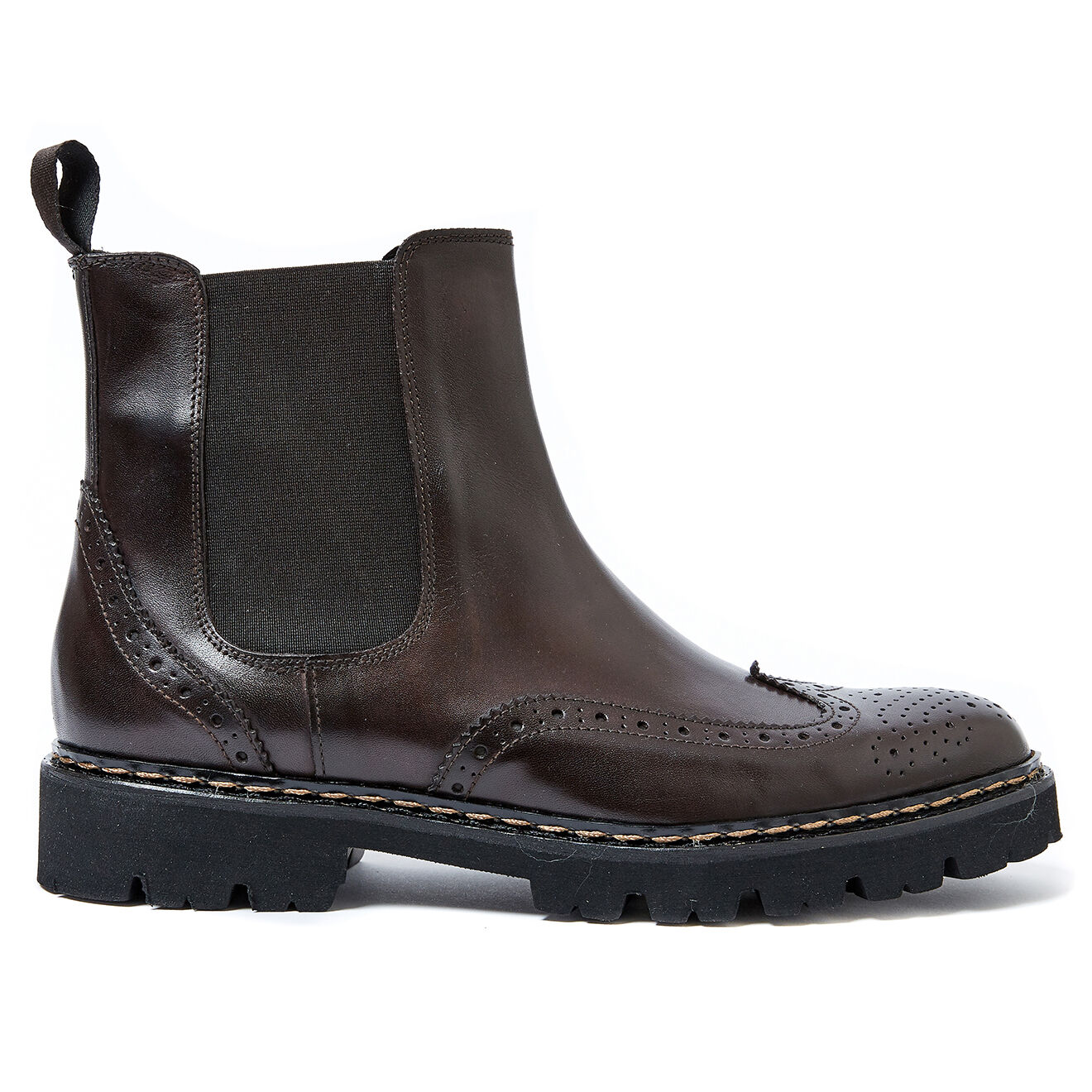 Chelsea Boots en Cuir James marron foncé
