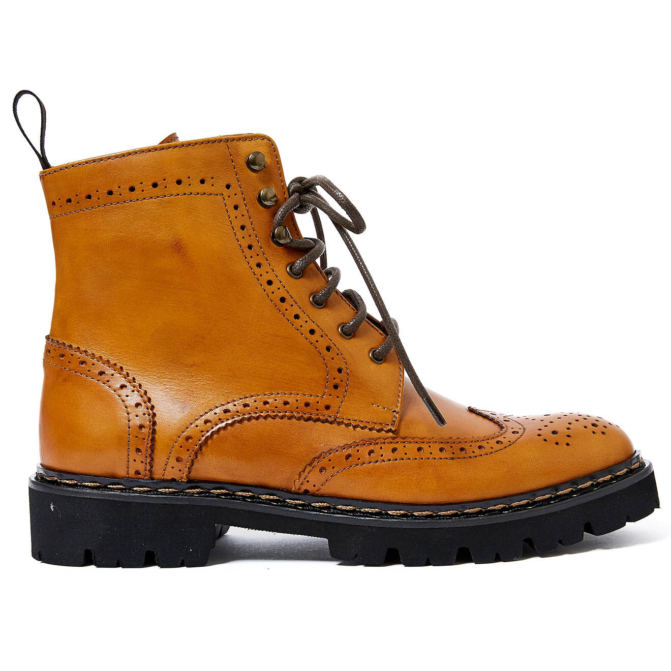 Boots en Cuir Charlotte marron