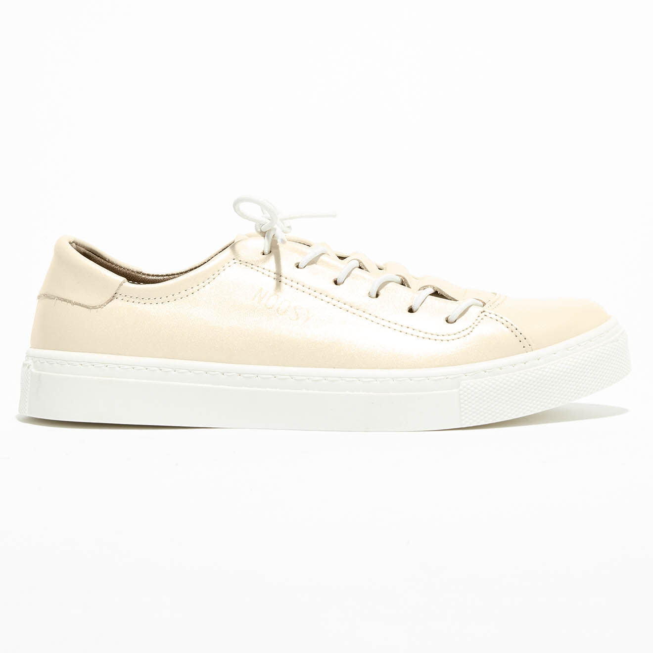 Sneakers en Cuir Forty avec languette crème