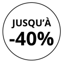 Jusqu'à - 40%