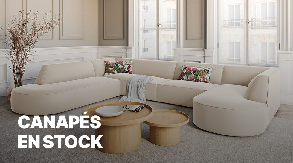 CANAPES EN STOCK en soldes sur BAZARCHIC