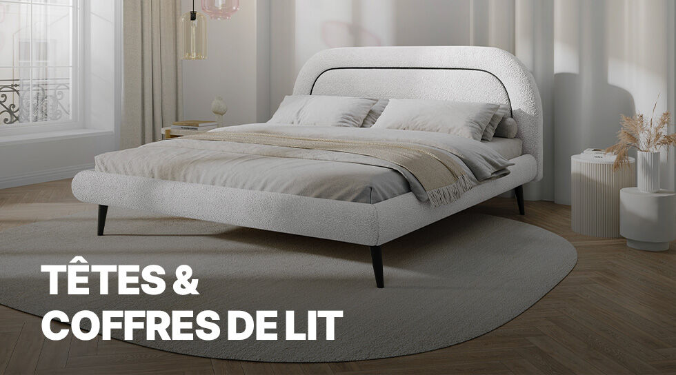TETES & COFFRES DE LIT en vente privilège chez BAZARCHIC