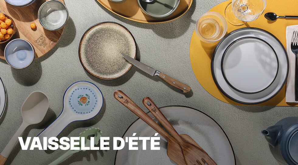 VAISSELLE D'ETE en soldes sur BAZARCHIC