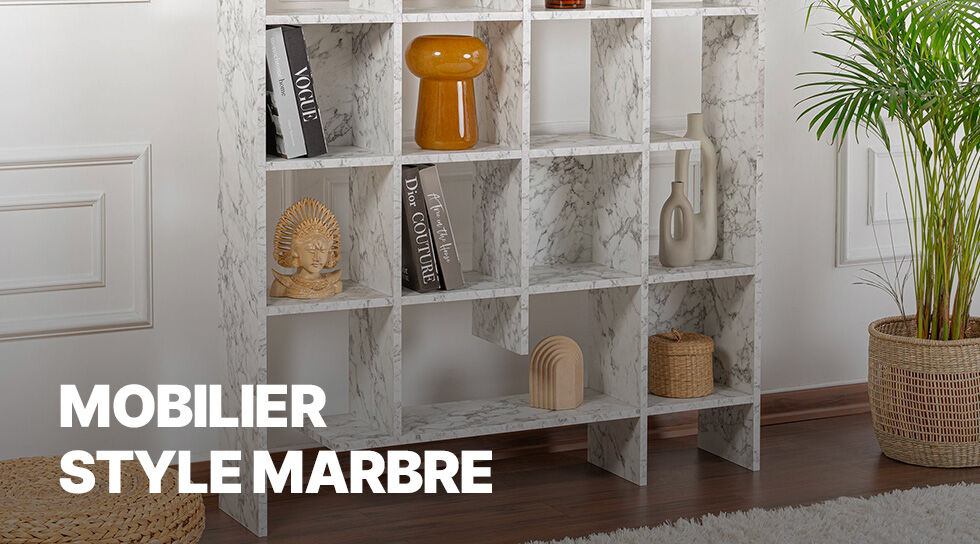 MOBILIER STYLE MARBRE pas cher chez BAZARCHIC