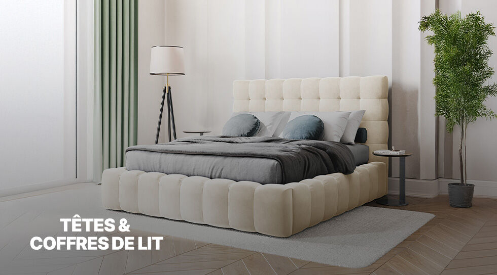 TETES & COFFRES DE LIT à bas prix sur BAZARCHIC